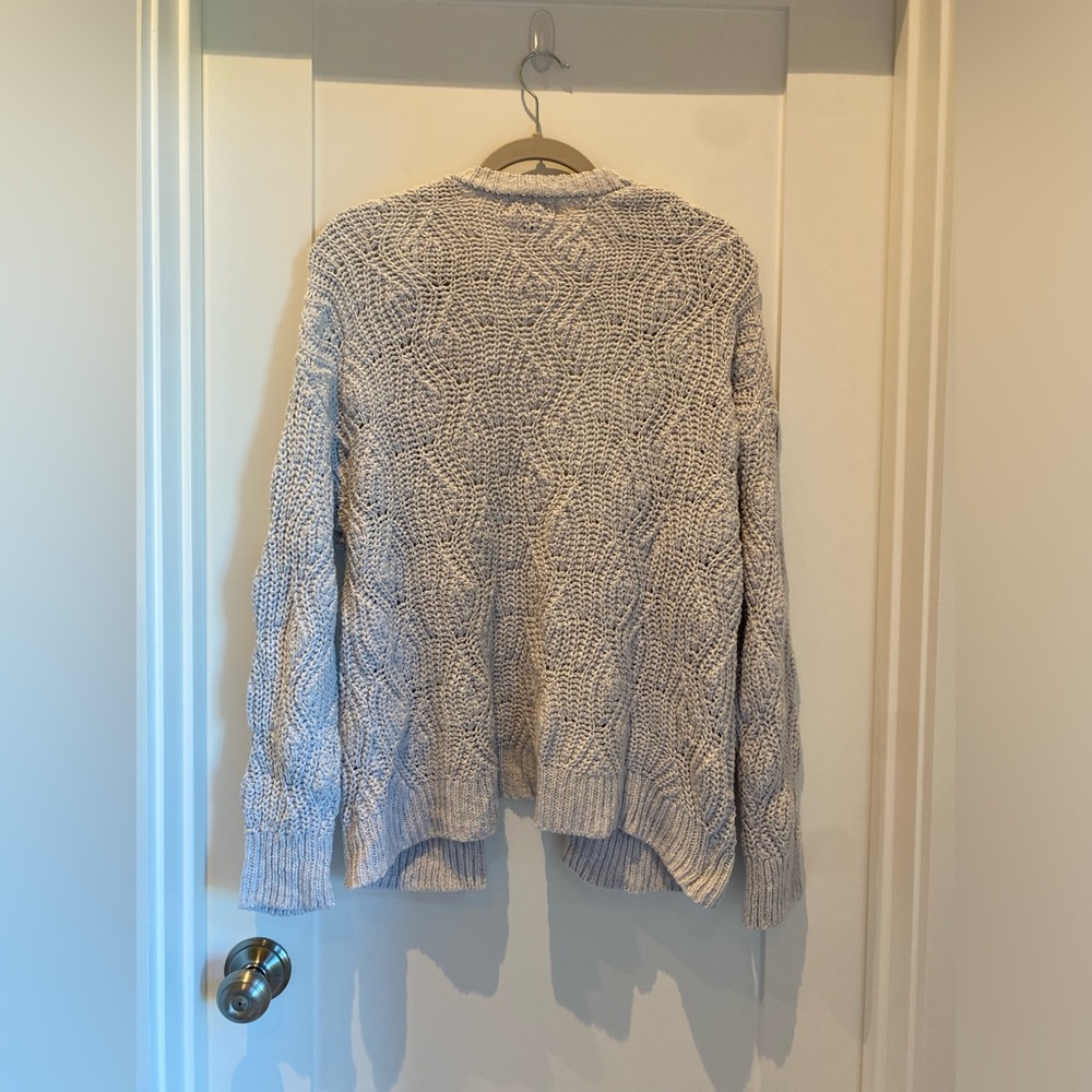 Universal Thread Light Gray Chunky Knit Cardigan - image 4